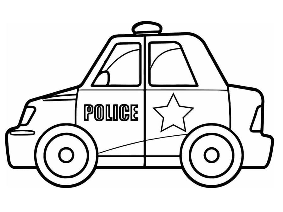 Zdarma Tisknutelné Policejní Auto omalovánka
