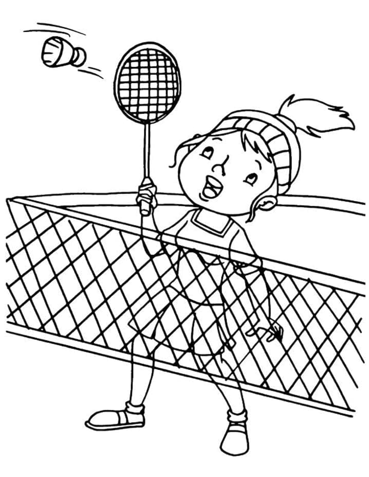 Zdarma Tisknutelný Badminton omalovánka