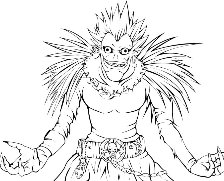 Zdarma Tisknutelný Death Note omalovánka