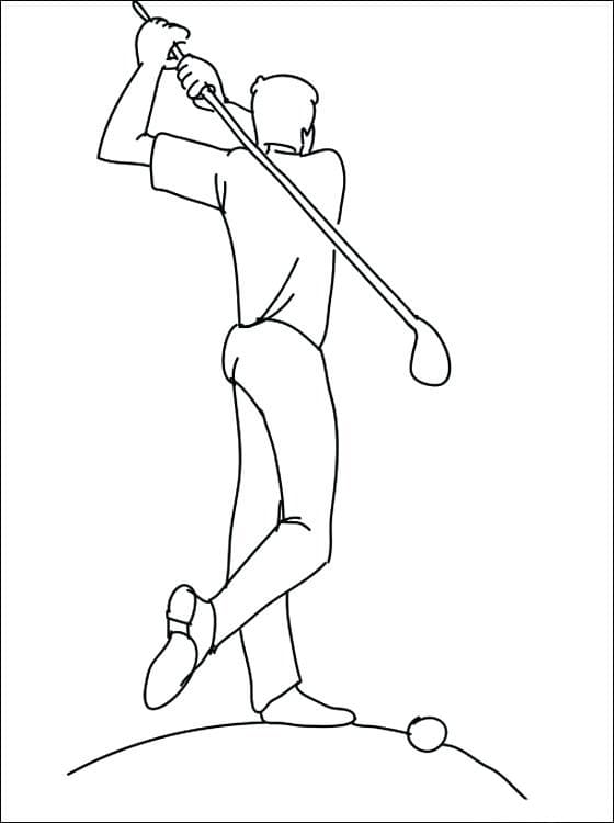 Zdarma Tisknutelný Golf omalovánka