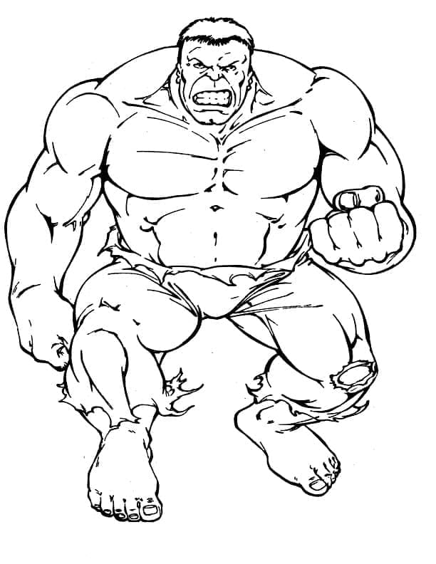Zdarma Tisknutelný Hulk omalovánka