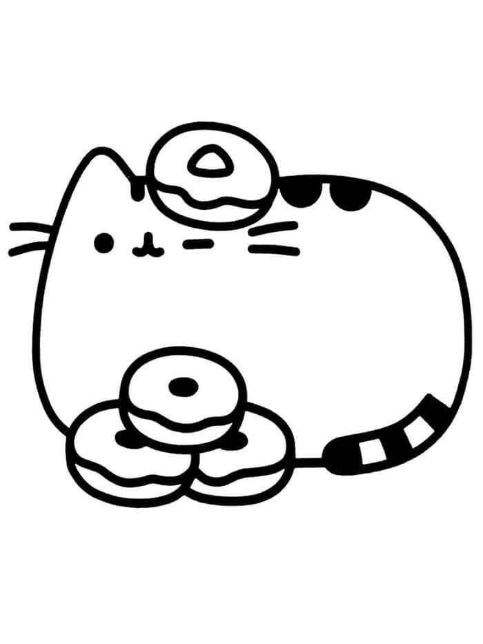 Zdarma Tisknutelný Pusheen omalovánka