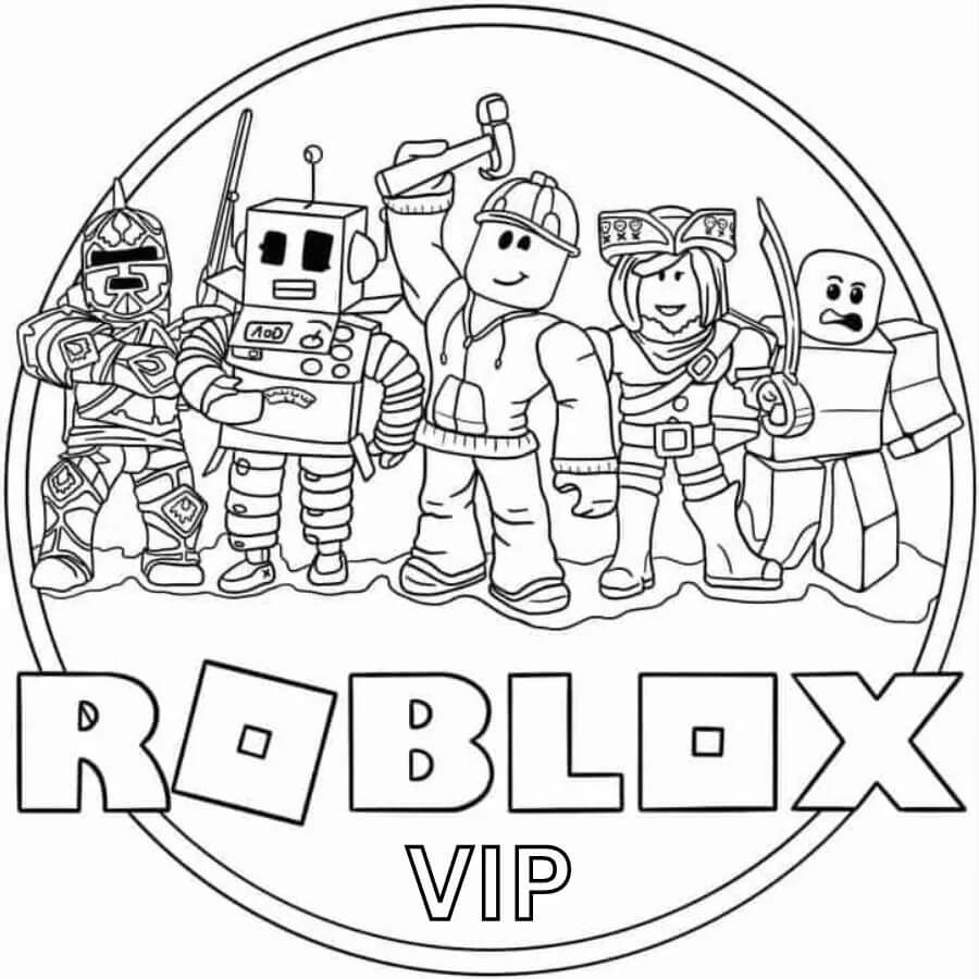 Zdarma Tisknutelný Roblox omalovánka