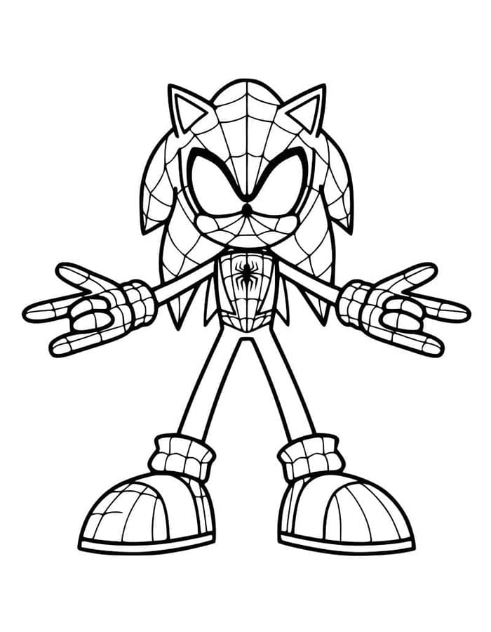 Zdarma Tisknutelný Sonic omalovánka