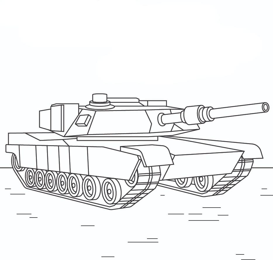 Zdarma Tisknutelný Tank omalovánka