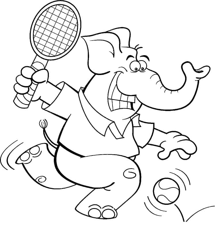 Tenis omalovánky
