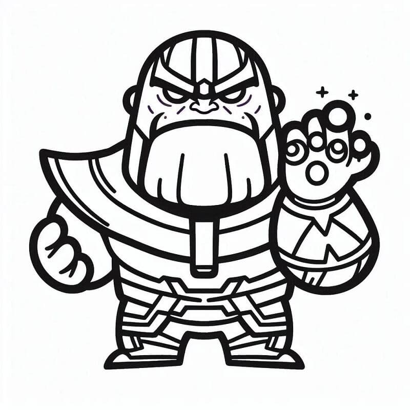 Zdarma Tisknutelný Thanos omalovánka