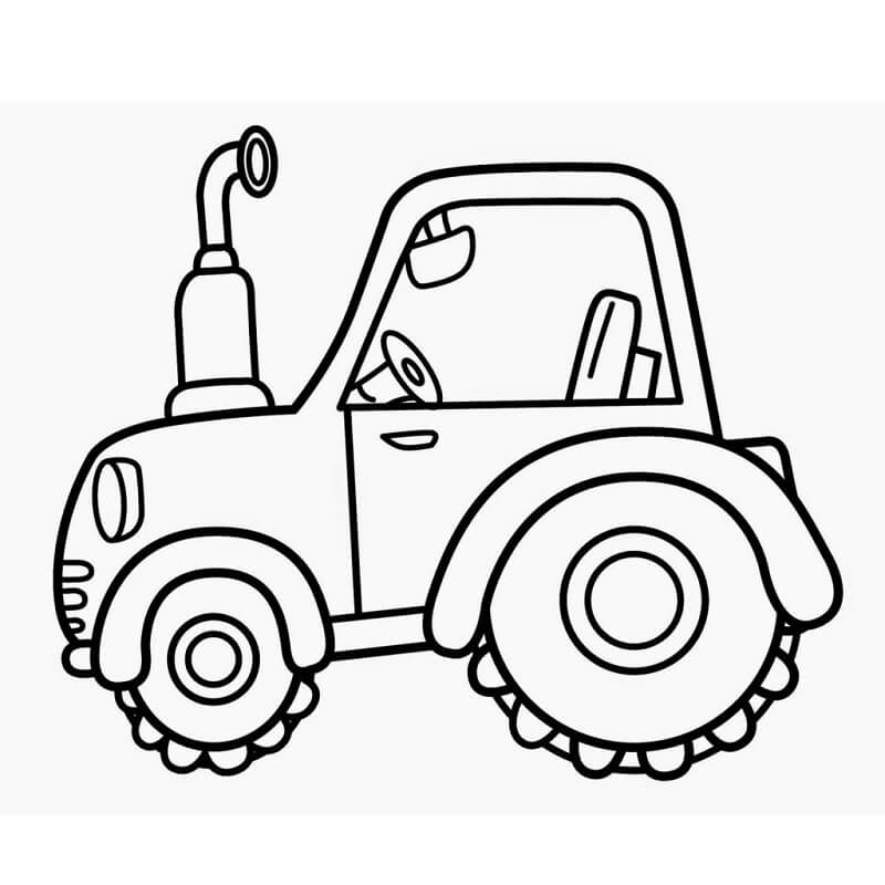 Zdarma Tisknutelný Traktor omalovánka