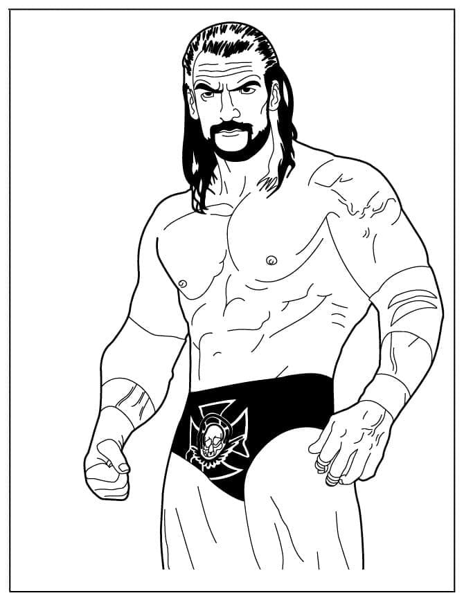 Zdarma WWE k Tisku pro Děti omalovánka