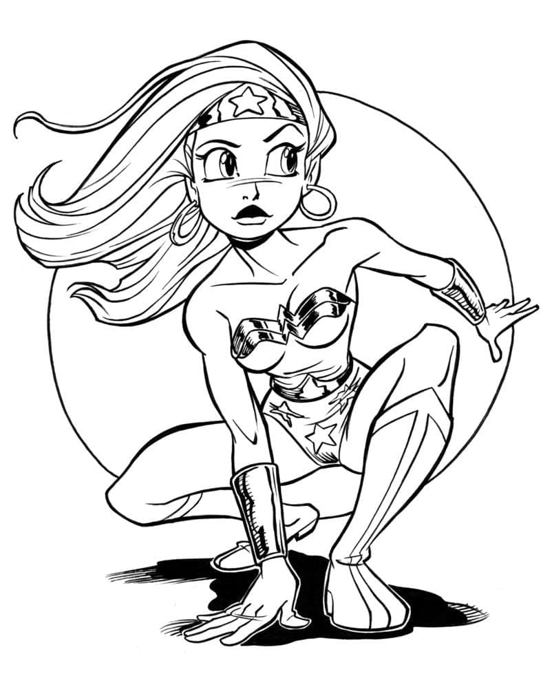 Zdarma Wonder Woman omalovánka