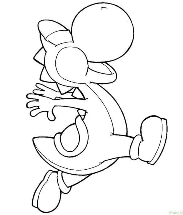 Zdarma Yoshi omalovánka