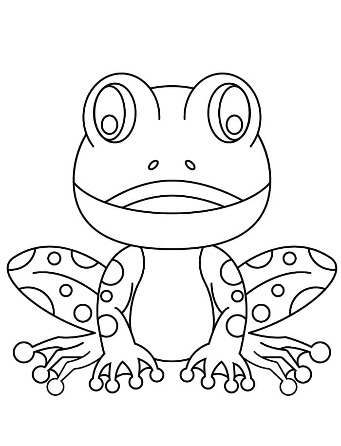 Zdarma Žába pro Malé Děti omalovánka