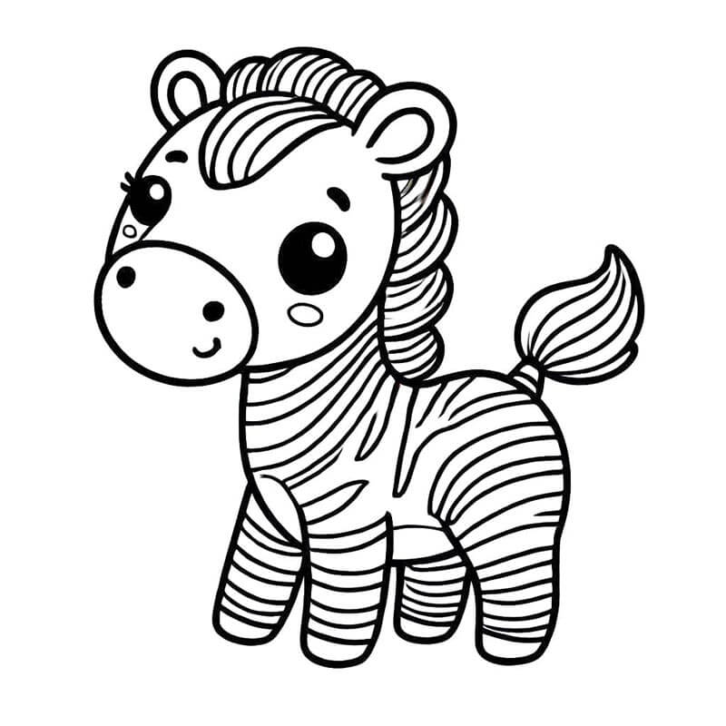 Zdarma Zebra Obrázek omalovánka