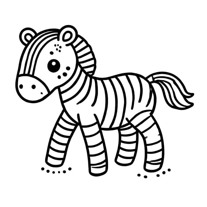 Zdarma Zebra k Tisku pro Děti omalovánka