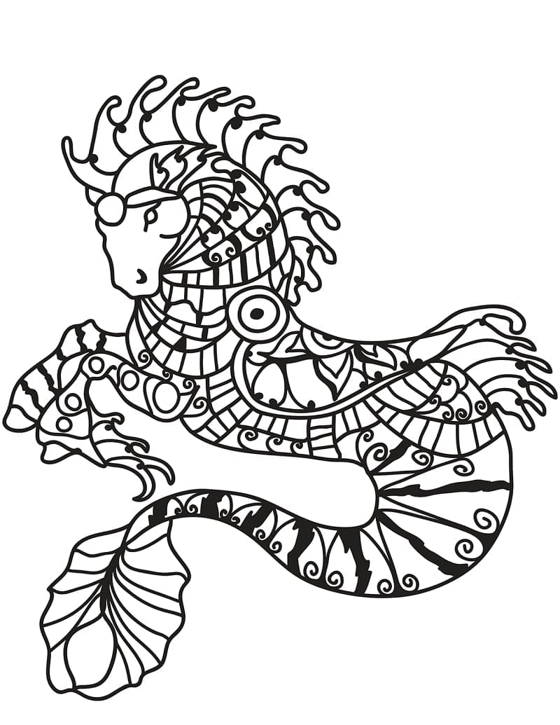 Zdarma Zentangle Vymalovatelné omalovánka