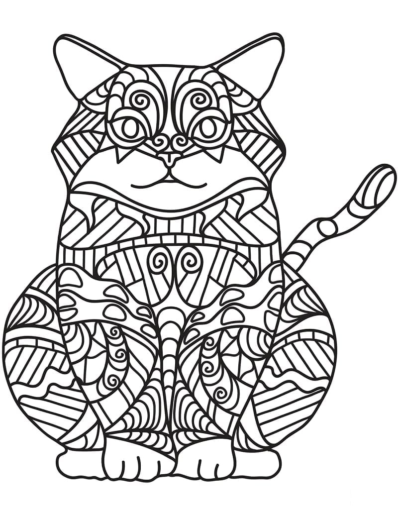 Zdarma Zentangle pro Dospělé Osoby omalovánka