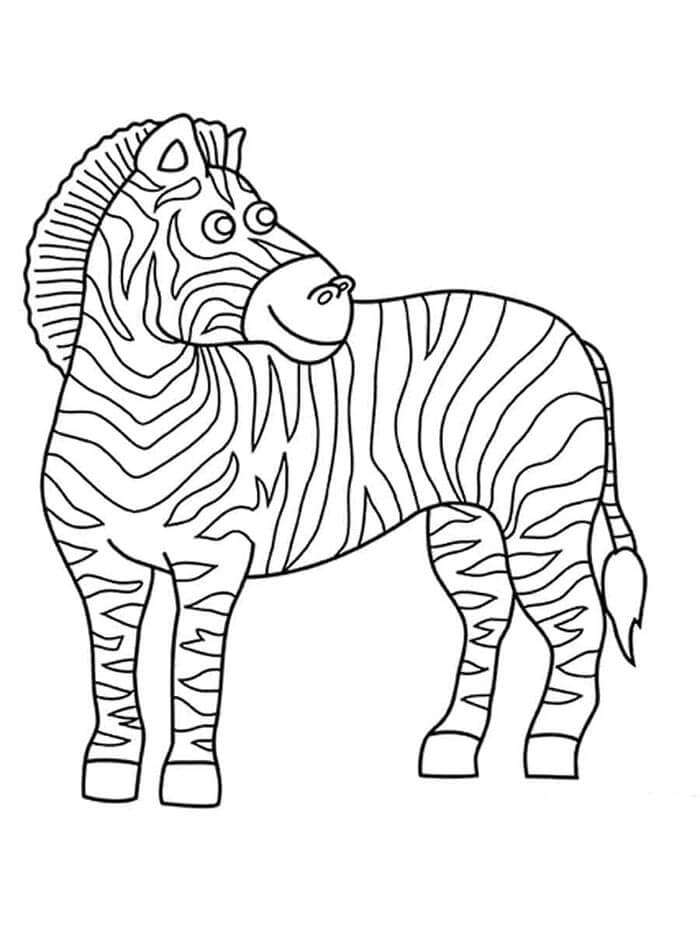 Zebra Tisknutelná omalovánka