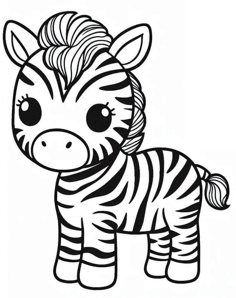Zebra Vymalovatelné pro Děti omalovánka