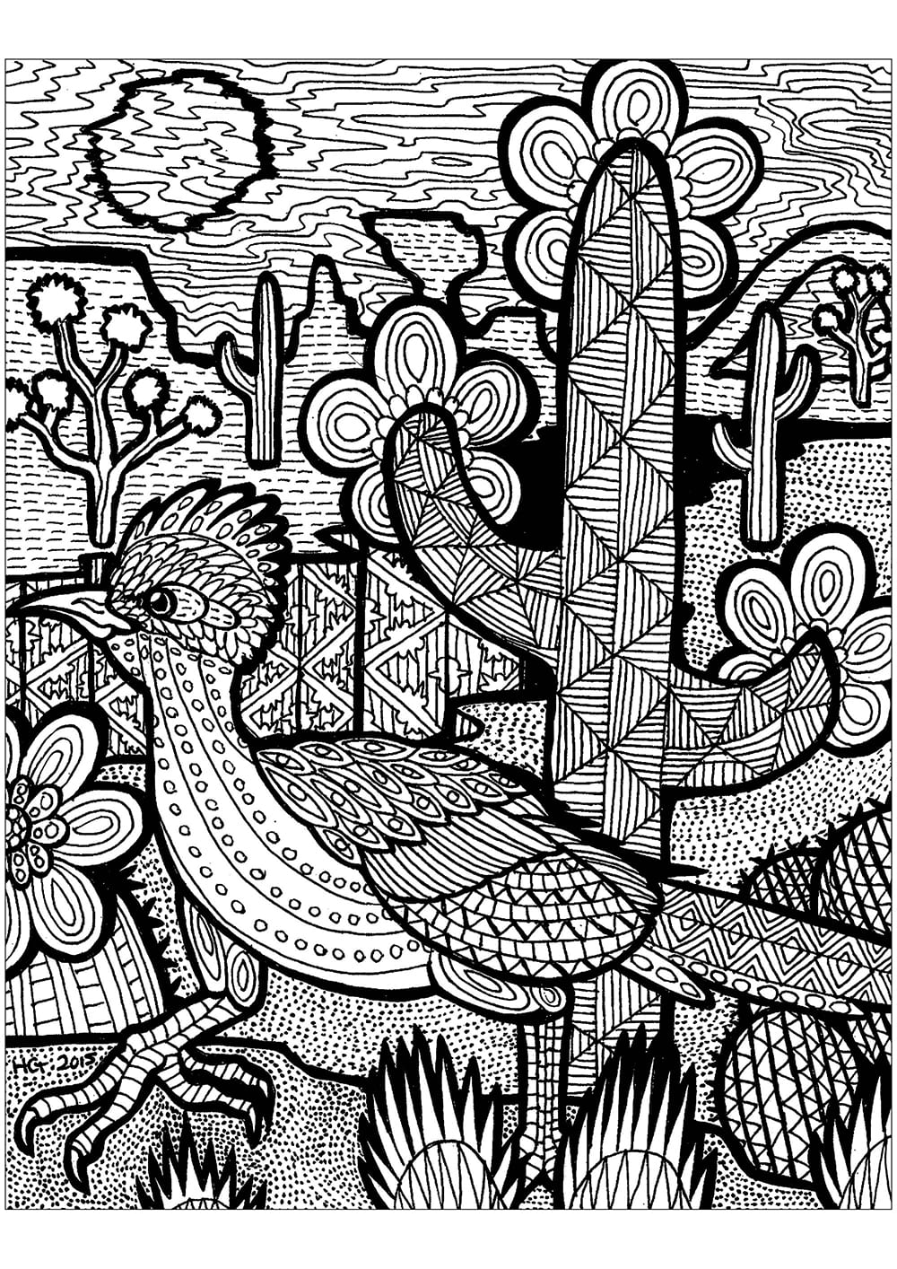 Zentangle (5) omalovánka