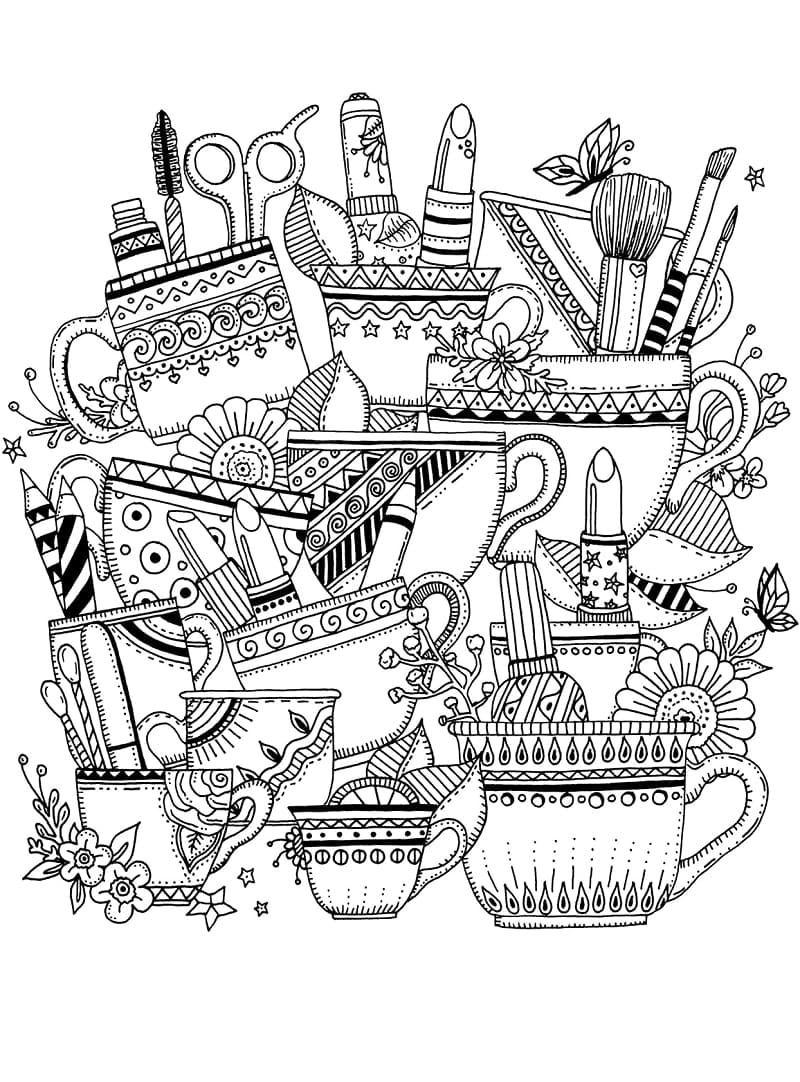 Zentangle Tisknutelný omalovánka
