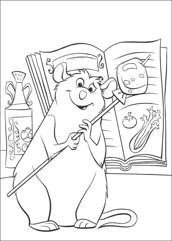 Animovaný Ratatouille omalovánka
