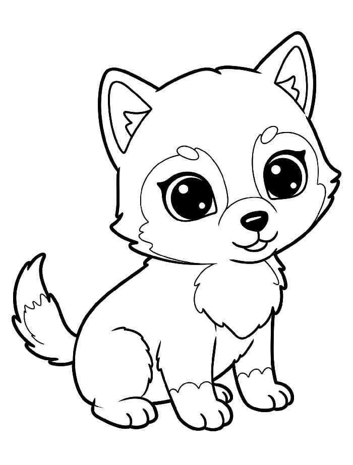 Animovaný Vlk omalovánka