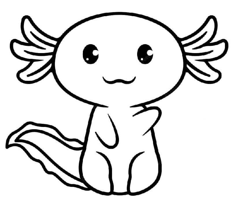 Axolotl Tisknutelný pro Děti omalovánka