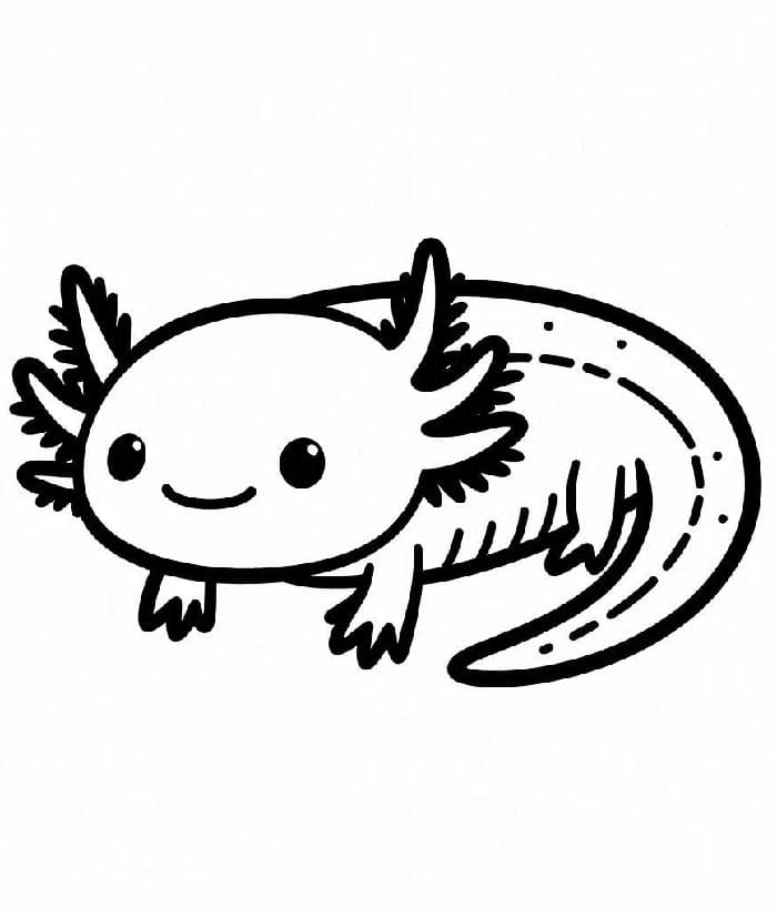 Axolotl Zdarama omalovánka