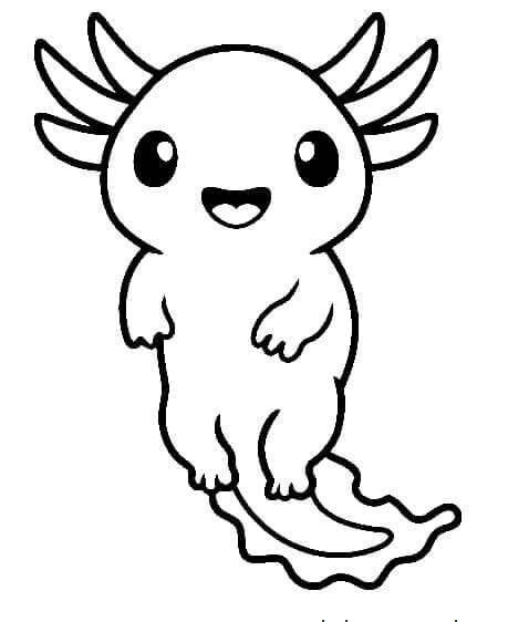 Axolotl k Vymalování omalovánka