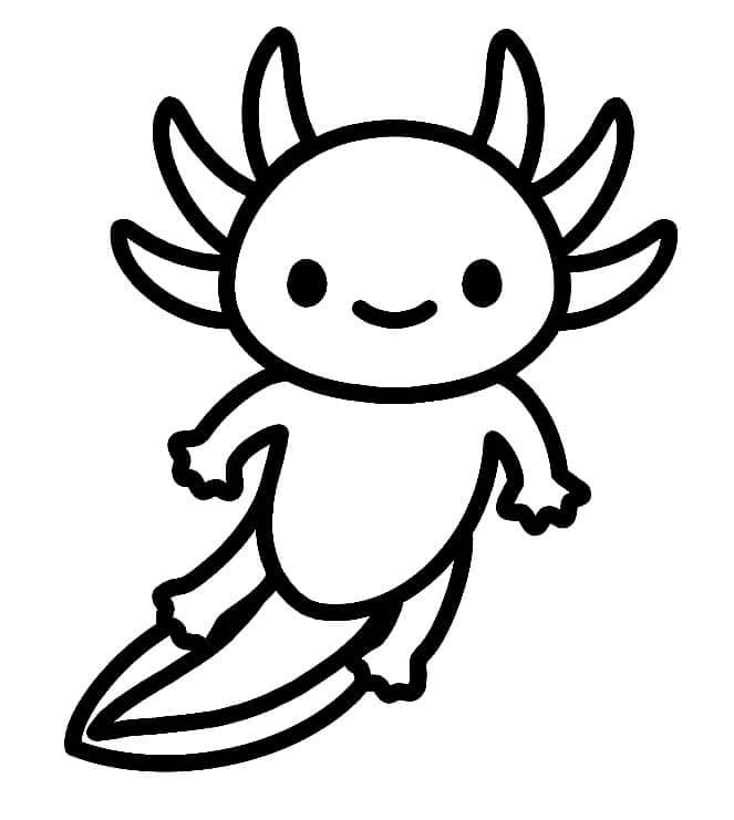 Axolotl pro Děti omalovánka