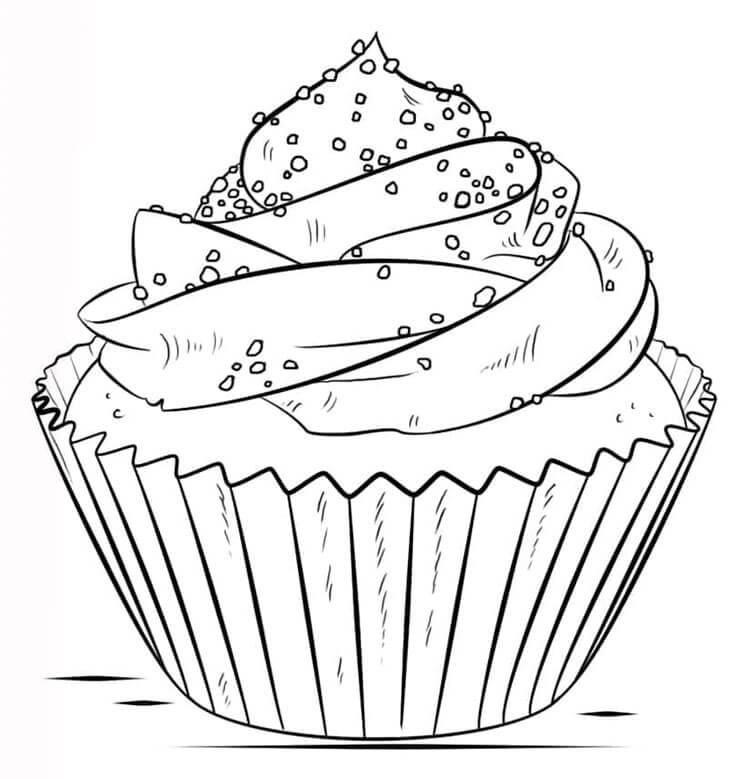 Chutný Cupcake omalovánka