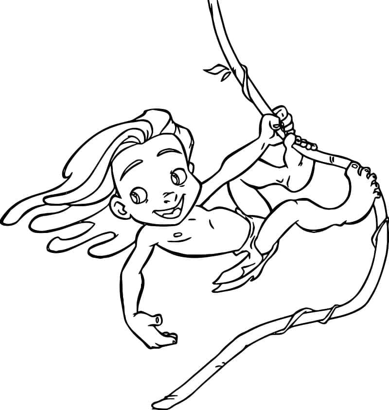 Cool Tarzan omalovánka
