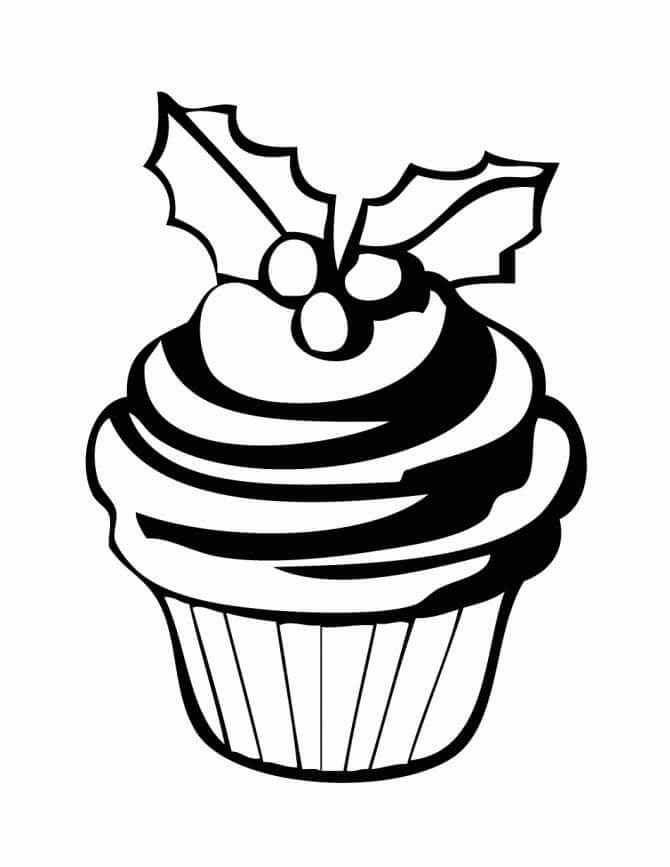 Cupcake Obrázek omalovánka