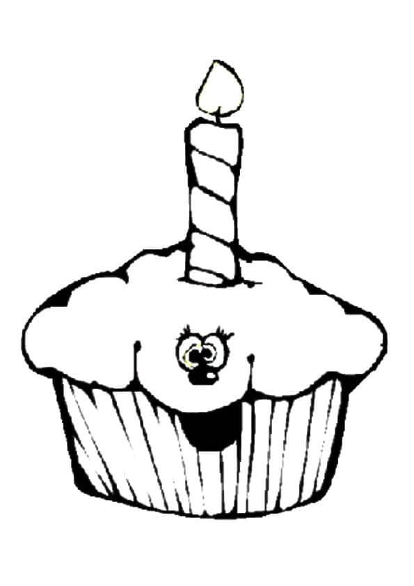 Cupcake pro 2leté Děti omalovánka