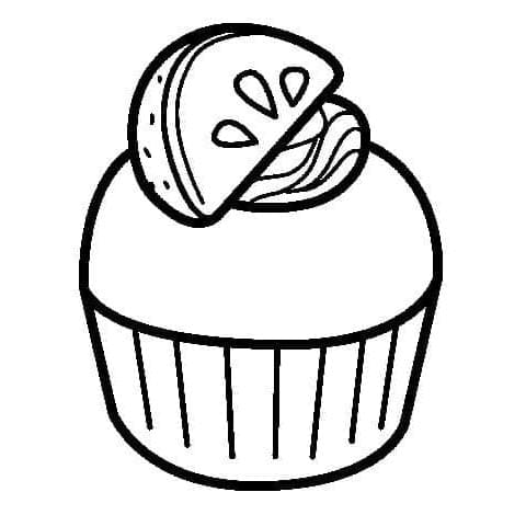 Cupcake pro 3leté Děti omalovánka