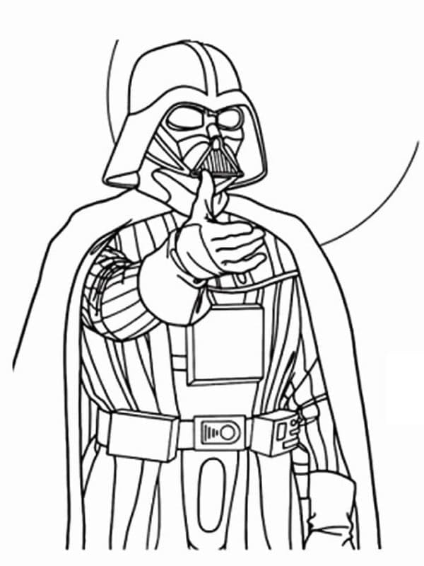 Darth Vader Star Wars omalovánka