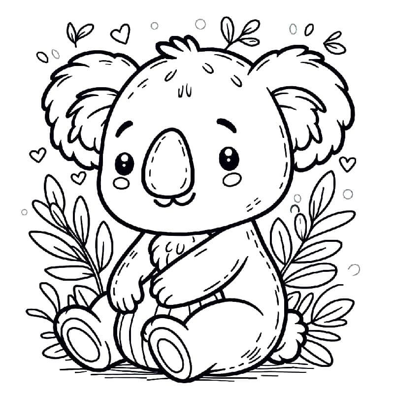 Divoký Koala omalovánka