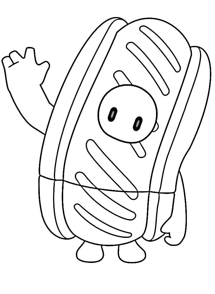 Fall Guys k Vymalování omalovánka