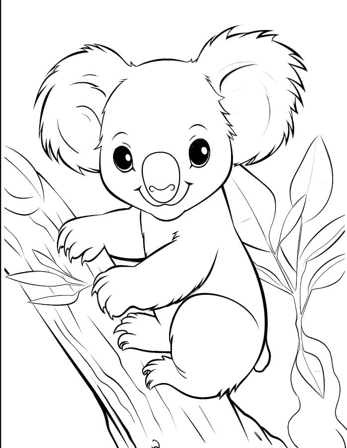 Jeden Koala omalovánka
