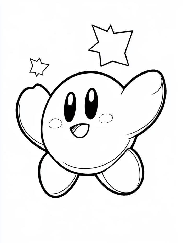 Kirby Nintendo omalovánka