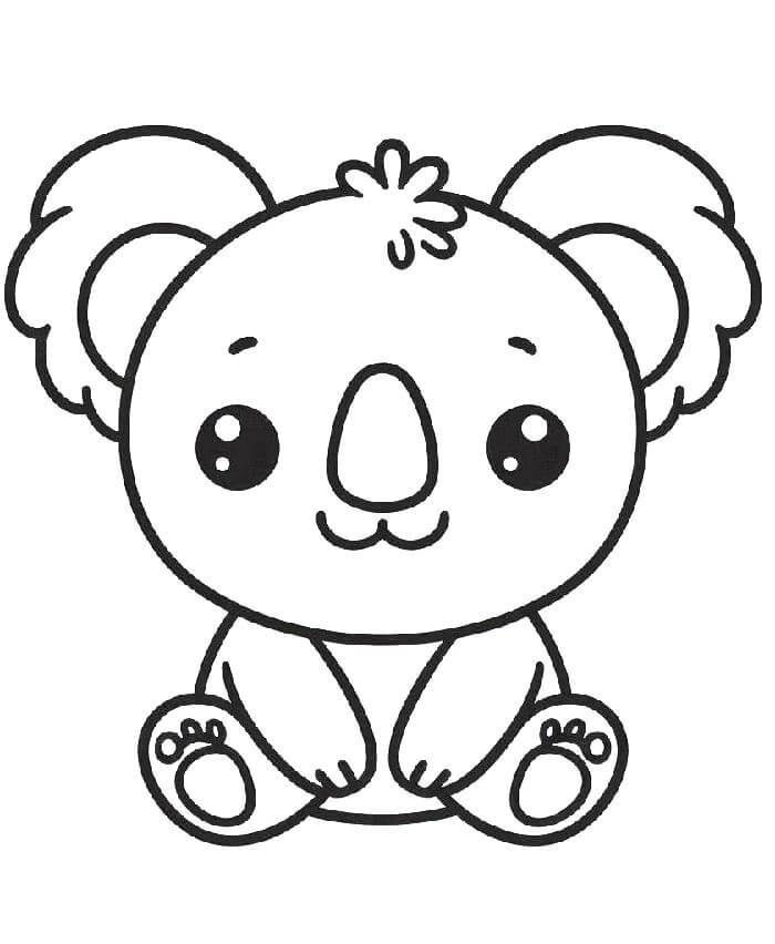 Koala Obrázek omalovánka