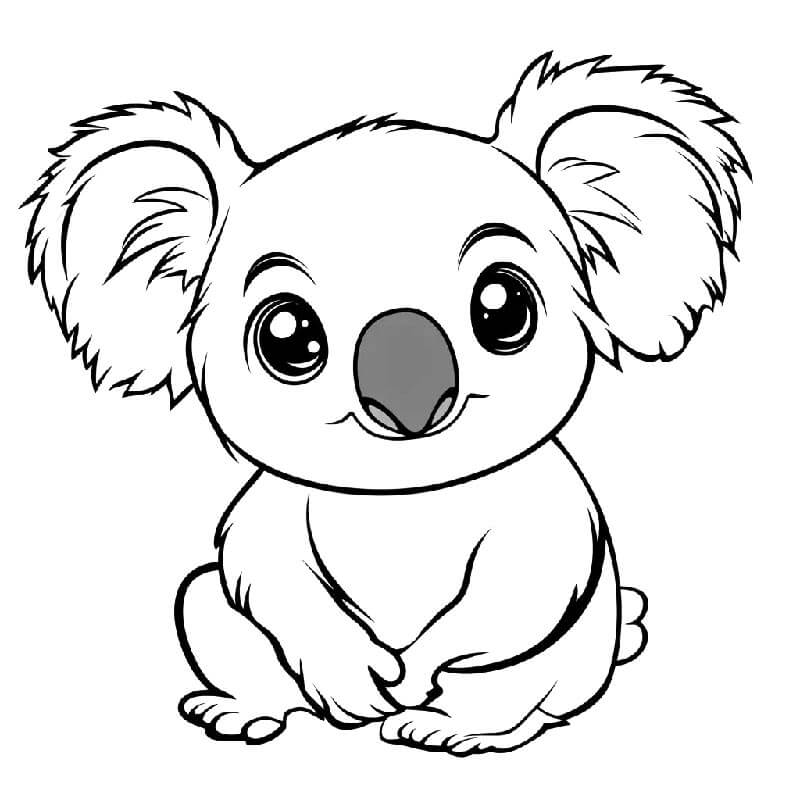 Koala Tisknutelný omalovánka