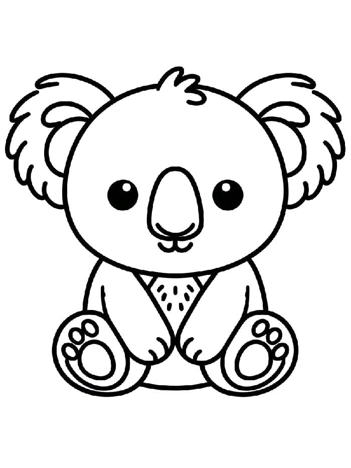 Koala Zdarama omalovánka