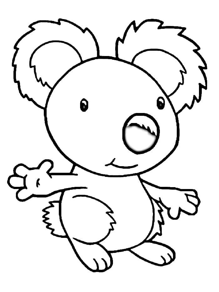 Koala Zdarma pro Děti omalovánka