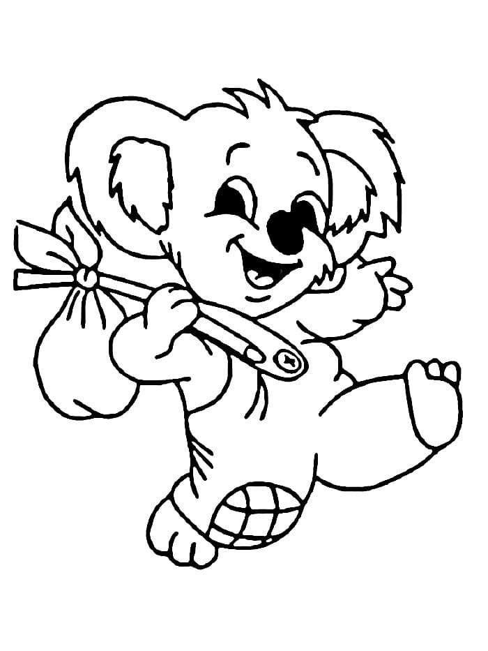 Koala Zdarma omalovánka