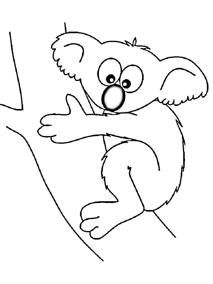 Koala pro 3leté Děti omalovánka