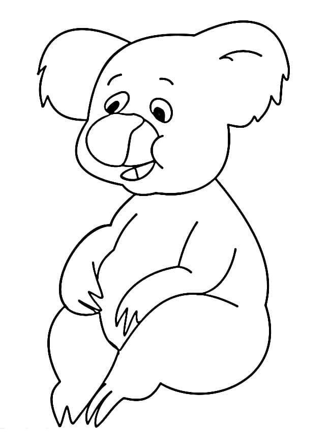 Koala pro 4leté Děti omalovánka