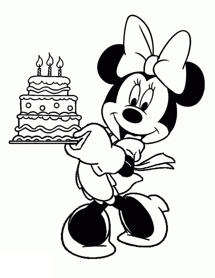 Krásná Minnie Mouse omalovánka