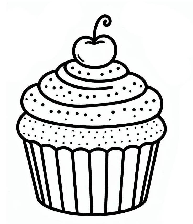 Krásný Cupcake omalovánka