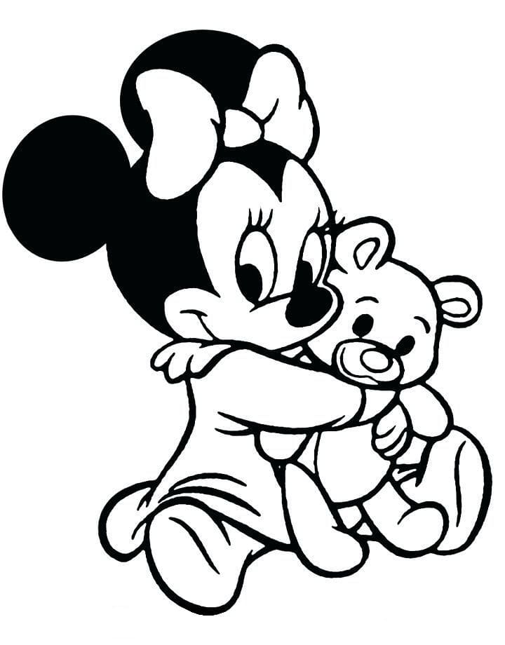 Kreslená Minnie Mouse omalovánka